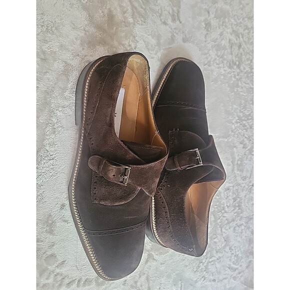 Paolo de Marco Loafer Men\'s Size 13 Brown  Suede Leather Buckle Strap Loafers main image 7